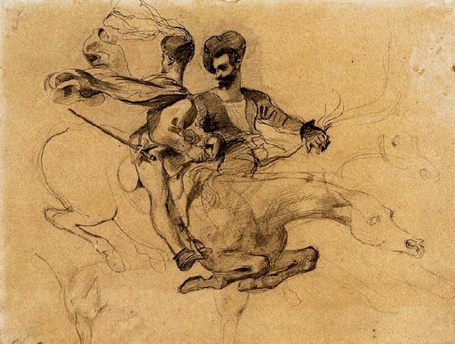 Eugene Delacroix Illustration for Goethe-s Faus Germany oil painting art